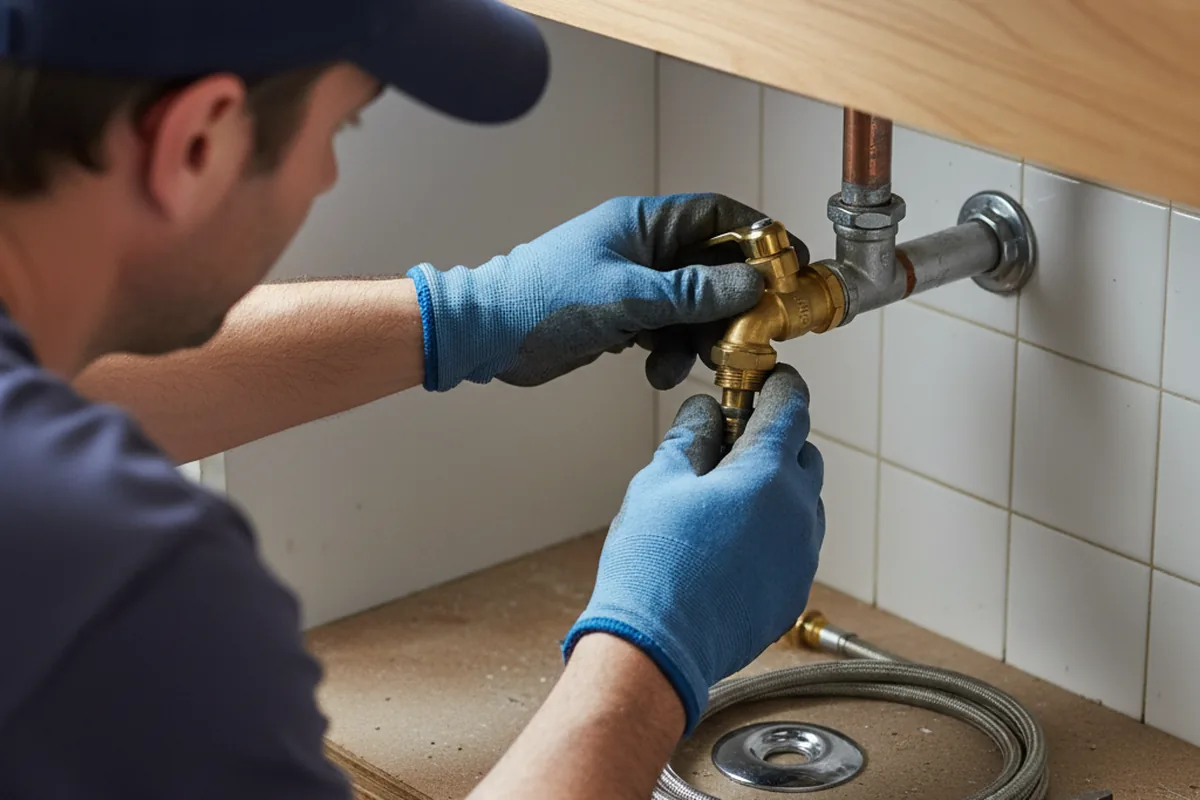 Shutoff valve and fitting work during Repiping in Paxton